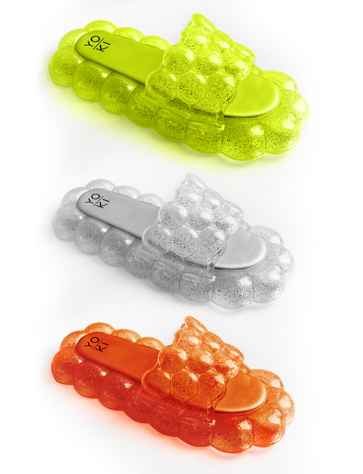 ADULT ELECTRIC ORANGE BUBBLE SLIDES-3