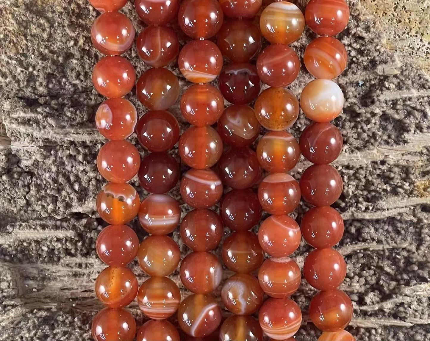Red Sardonyx aka Banded Agate (Heated) Round - Granky's Remembrance