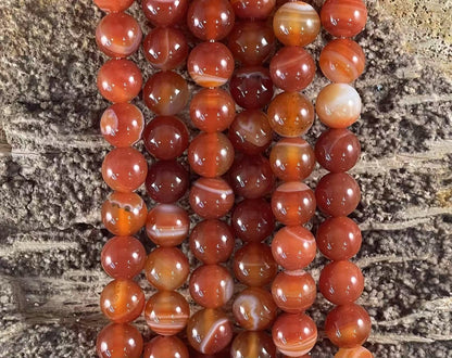 Red Sardonyx aka Banded Agate (Heated) Round - Granky's Remembrance