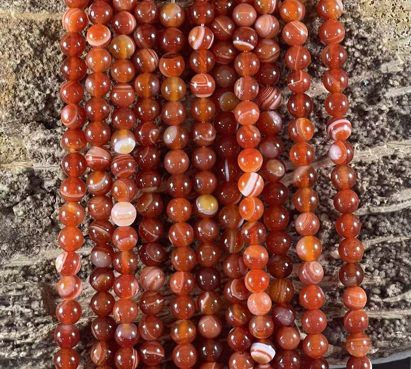 Red Sardonyx aka Banded Agate (Heated) Round - Granky's Remembrance