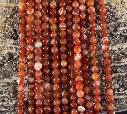 Red Sardonyx aka Banded Agate (Heated) Round - Granky's Remembrance