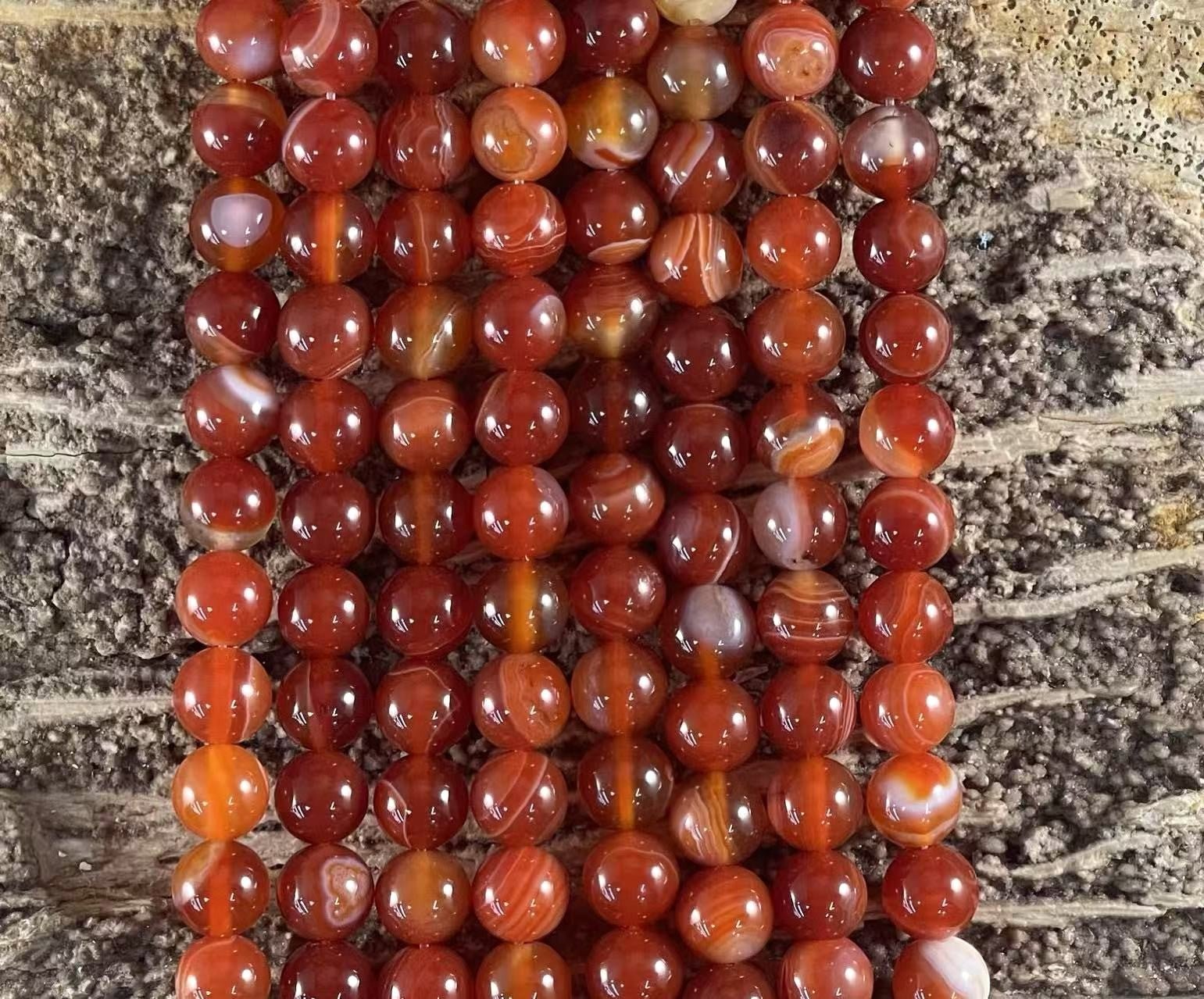 Red Sardonyx aka Banded Agate (Heated) Round - Granky's Remembrance