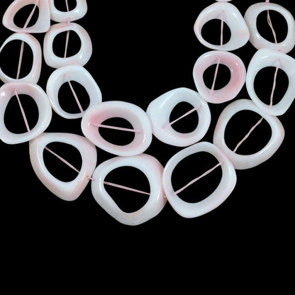 Queen Conch Shell Freeform Rings / Donut Shapes-0
